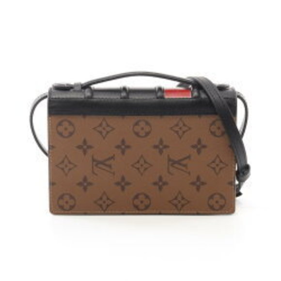 Louis Vuitton Book Wallet Shoulder Bag Monogram Reverse Brown Black - Picture 1 of 6